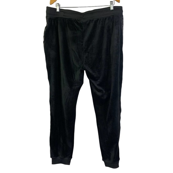 KARL LAGERFELD Black Velour Side Logo Jogger‎ Track Pants - NWT - Picture 11 of 16